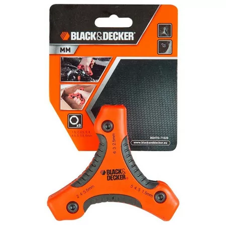 Set of 9 Black+Decker Hexagon Wrenches - BDHT0-71628