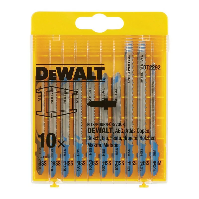 Set of 10 Tico Tico Blades for Metal Dewalt - DT2292-QZ Set of 10 Tico Tico Blades for Metal Dewalt - DT2292-QZ