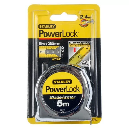 Tape Measure Stanley Powerlock Blade Armor - 5 mx 25 mm - 0-33-514