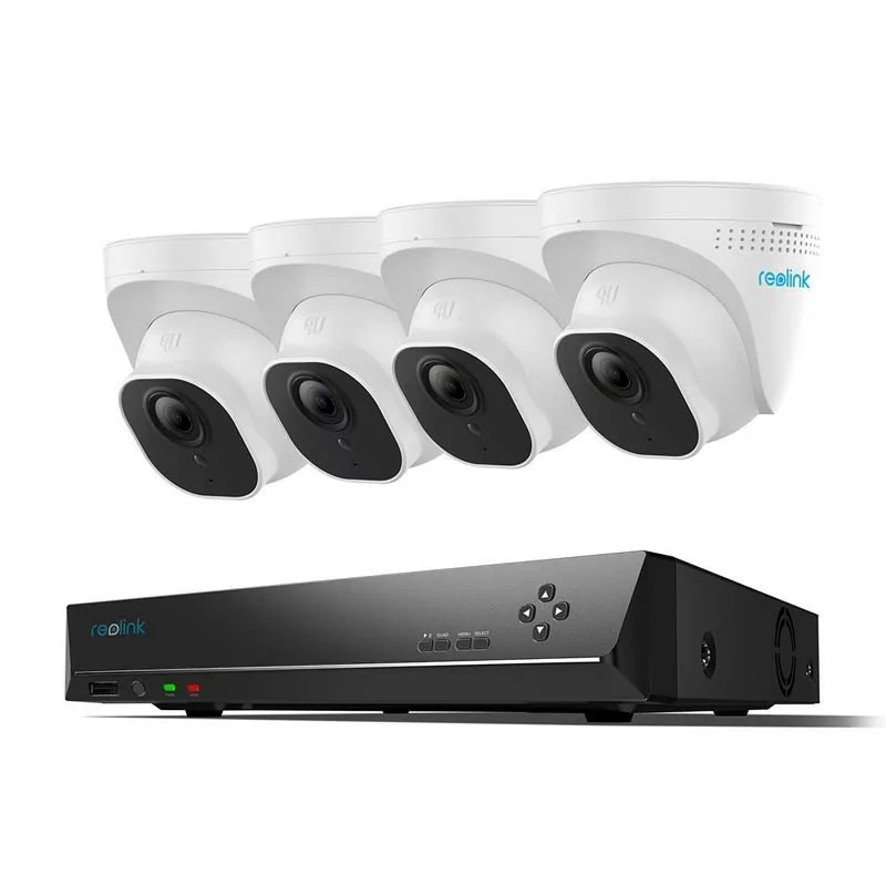 Reolink PoE Video Surveillance Kit - 2TB Recorder x 4 Dome Cameras 520 - RLK8-520 D4-A