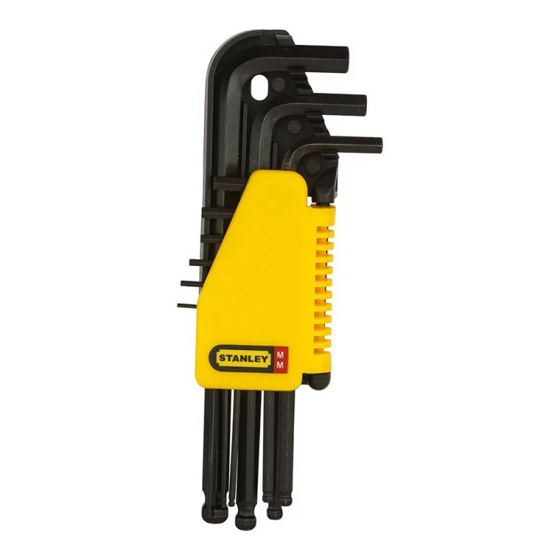 Set of 9 Hexagon Keys with Stanley Ball - 1.5-10 mm - Book Type - 0-69-256