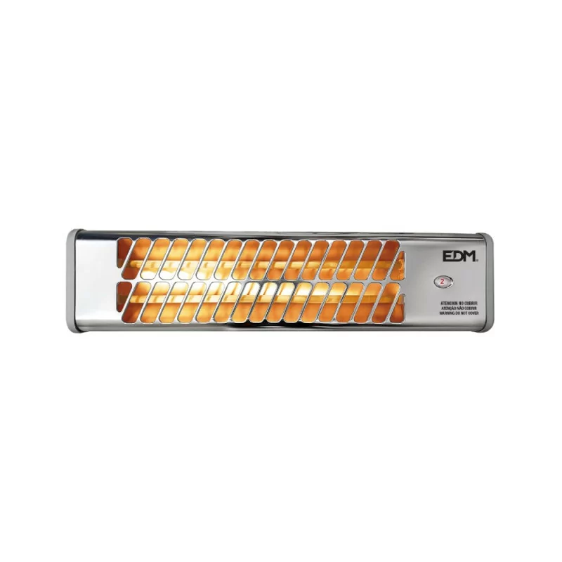 Calefactor de Quartzo EDM - Modelo Cromado - p/ Casa de Banho - 1200 W Calefactor de Quartzo EDM - Modelo Cromado - p/ Casa de Banho - 1200 W