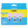 Conjunto 3 Lâmpadas Esféricas EDM - LED - E27 - 5 W - 400 LM - 6400 K - Luz Frio