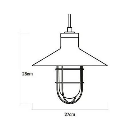 Vintage EDM Suspension - Iron and Glass - E27 - 60 W