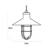 Vintage EDM Suspension - Iron and Glass - E27 - 60 W