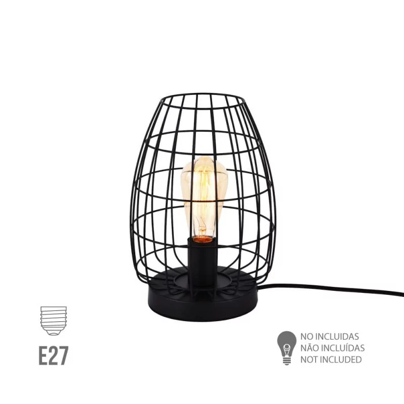 Candeeiro de Mesa EDM - E27 - Metálico|EdM|8425998321180 Candeeiro de Mesa EDM - E27 - Metálico|EdM|8425998321180