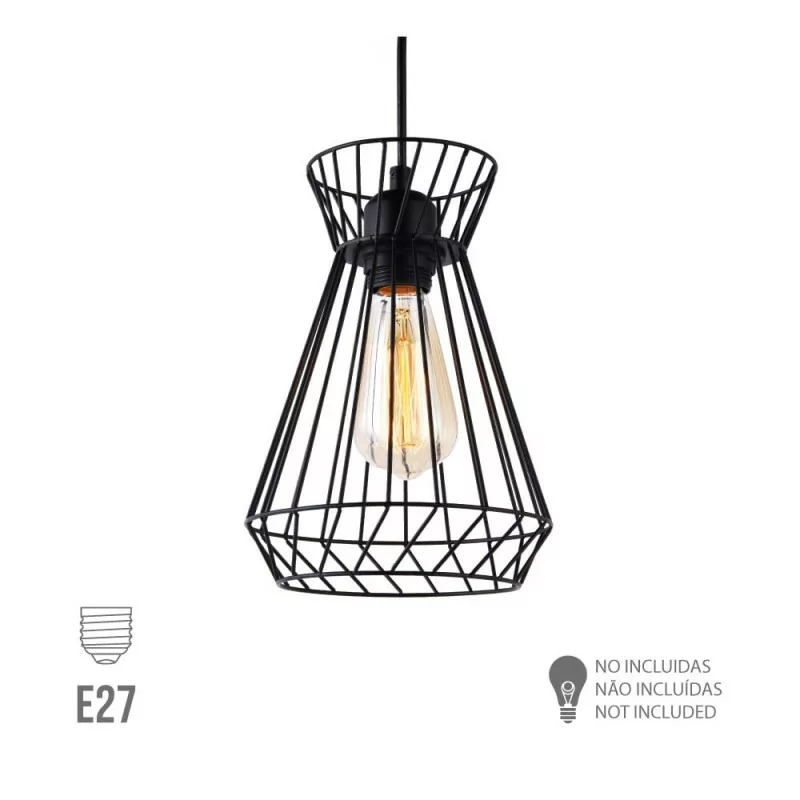 Ceiling Lamp EDM - E27 - Metallic - ø 19 x 26 cm