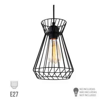 Ceiling Lamp EDM - E27 - Metallic - ø 19 x 26 cm