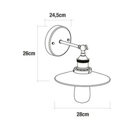 Vintage EDM Lamp - Iron and Aluminum - E27 - 60 W