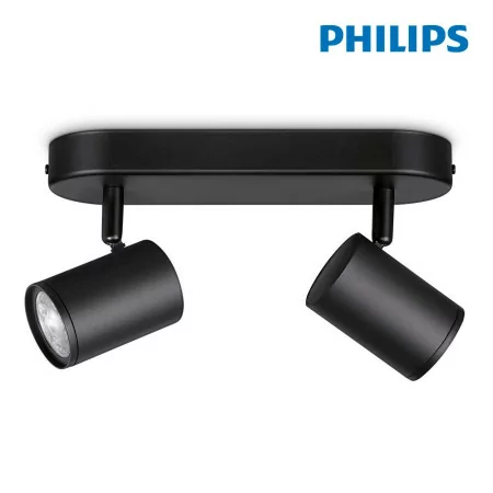 WiZ Philips spotlight - LED - 2 Elements - 2 x 5 W - RGB - Black