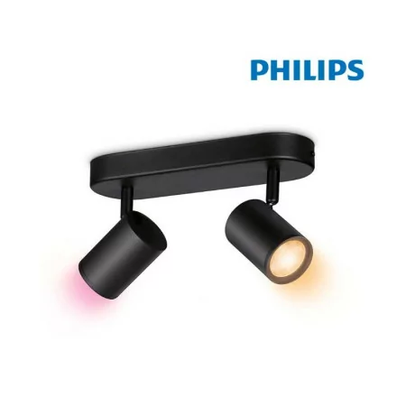 WiZ Philips spotlight - LED - 2 Elements - 2 x 5 W - RGB - Black