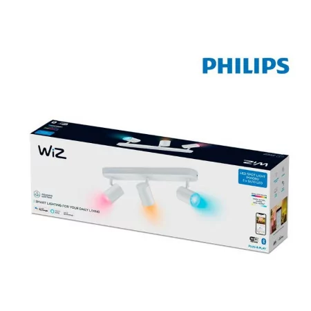 Philips WiZ Spotlight - LED - 3 Elements - 3 x 5 W - 1035 LM - RGB - White