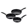 Set of 3 Frying Pans San Ignacio Navy Black - 16 + 20 + 24 cm - Aluminum Pressed