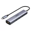 Ugreen CM475 Hub - USB-C to USB 3.0 / RJ-45 - Gray