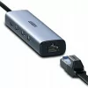Ugreen CM475 Hub - USB-C to USB 3.0 / RJ-45 - Gray