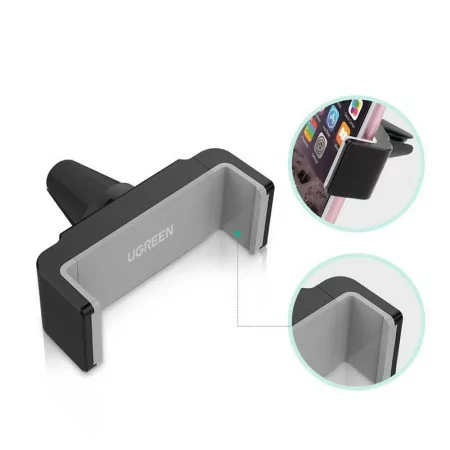 Soporte de Teléfono Móvil para Ventilación de Carro Ugreen - 3.5"-6.5" - Negro