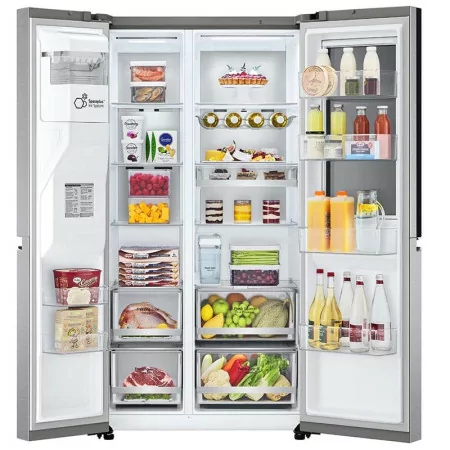 LG Side By Side Refrigerator - 416L - GSXV91MBAE