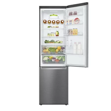 LG Combination Refrigerator - 384L - Wi-Fi - Shiny Steel - GBB62PZFGN
