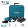 Amoladora Koma Tools Pro Series - 20 V - 4,0 A - Batería, Cargador e Mala Incluídos