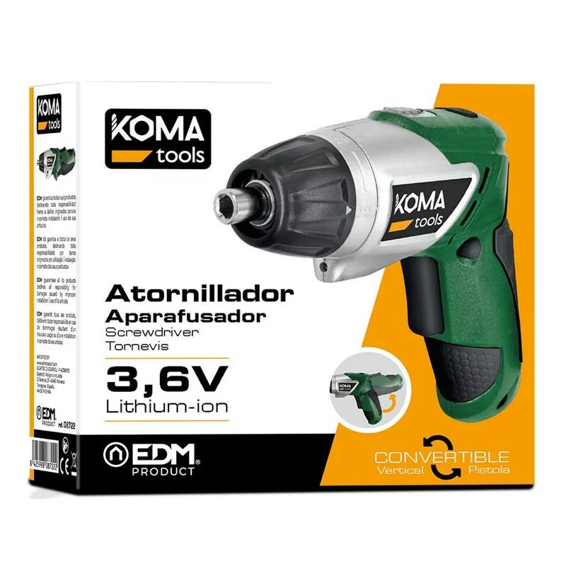 Aparafusador a Batería Koma Tools - 3,6 V - 1300mAh