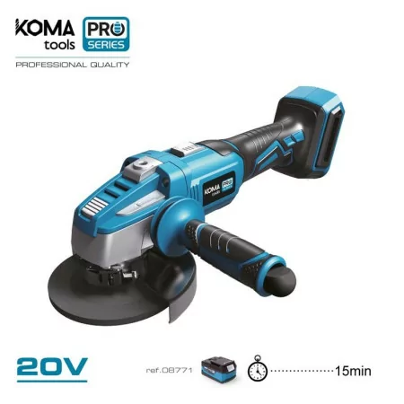 Koma Tools Pro Series Angle Grinder - 20V - Brushless - 37.5 x 12 cm
