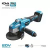 Koma Tools Pro Series Angle Grinder - 20V - Brushless - 37.5 x 12 cm