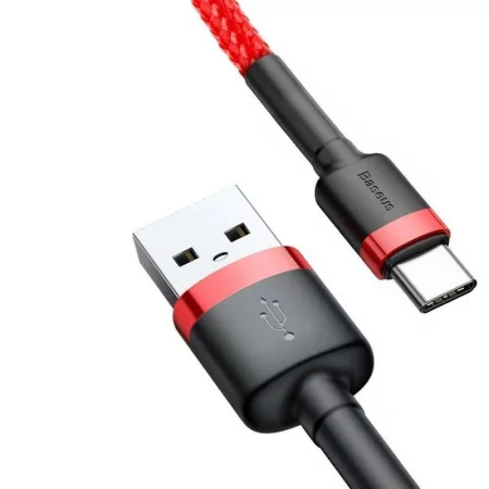 Baseus Cafule Cable - USB-A 2.0 / USB-C - 1 m - Red - CATKLF-B09