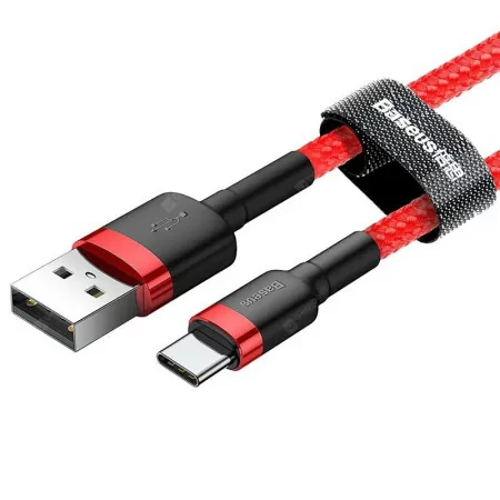 Baseus Cafule Cable - USB-A 2.0 / USB-C - 1 m - Red - CATKLF-B09