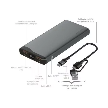 Powerbank 4smarts VoltHub Pro - 10000mAh - 22.5W - Fast Charging