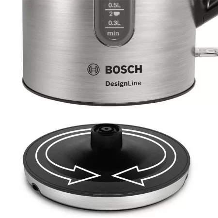 Bosch DesignLine jug - 1.7 L - Stainless steel - TWK-4-P-440