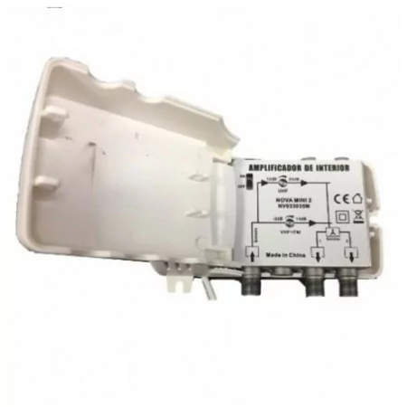Novamax Nova Mini 2 Indoor Amplifier - 2 Outputs - UHF / VHF 24 dB - NV033035M
