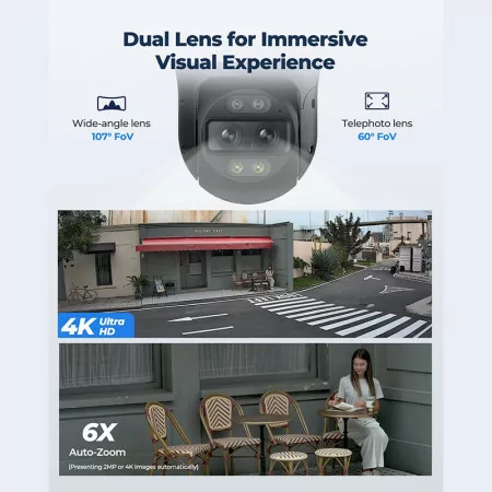 Reolink Câmera de Vigilância IP PTZ - TrackMix POE - Dupla Lente - 4K|Reolink|