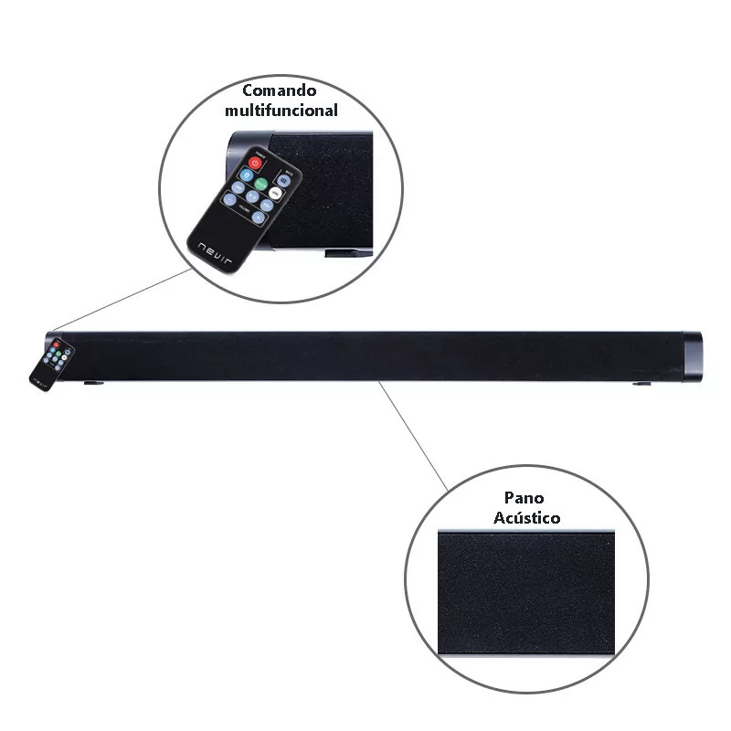 Barra de Som - Home Audio Nevir - NVR-843SBBU Bluethooth - 10W|Nevir|8427155012412 Barra de Som - Home Audio Nevir - NVR-843SBBU Bluethooth - 10W|Nevir|8427155012412