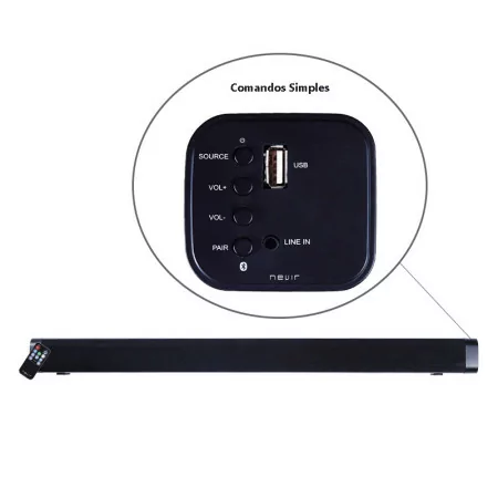 Barra de Som - Home Audio Nevir - NVR-843SBBU Bluethooth - 10W|Nevir|8427155012412