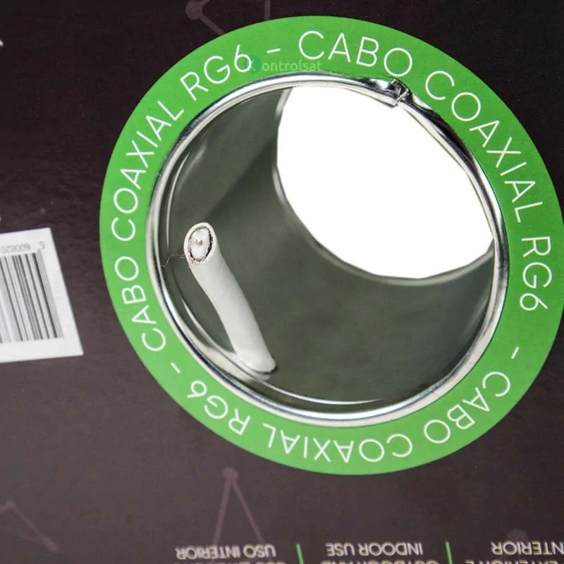 Cable Coaxial RG6 Blanco - 100M - Idealsat