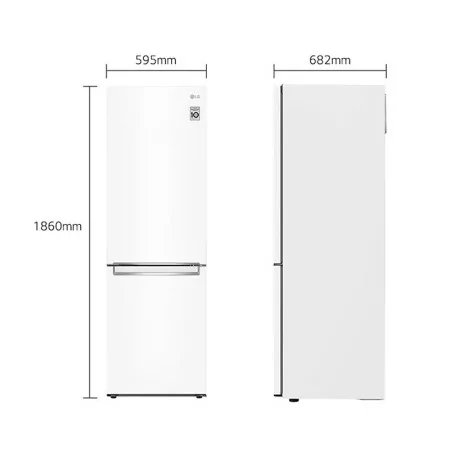 Frigorífico Combinado LG - GBB61SWJMN - 341L - (Branco / No Frost)|LG|8806091013828