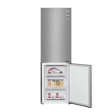 LG Combined Refrigerator - GBB61PZJMN - 341L - (Inox/No Frost)