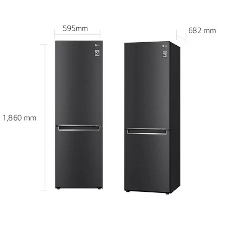 Frigorífico Combinado LG - 341L - (Preto / No Frost) - GBB71MCVGN|LG|8806091390868