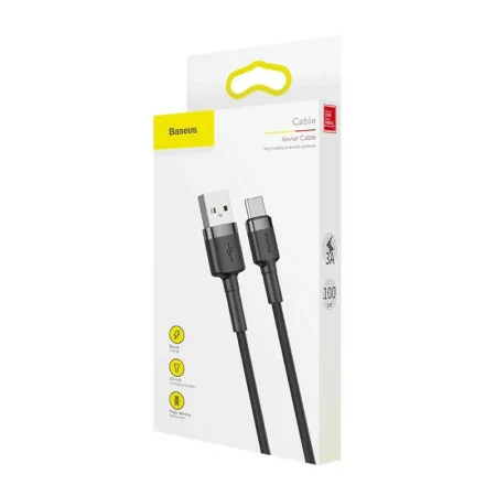 Cabo USB-A 2.0 / USB-C Baseus - 1M - Cinza/Preto|Baseus|6953156278202