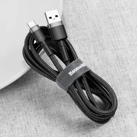 Cabo USB-A 2.0 / USB-C Baseus - 1M - Cinza/Preto|Baseus|6953156278202