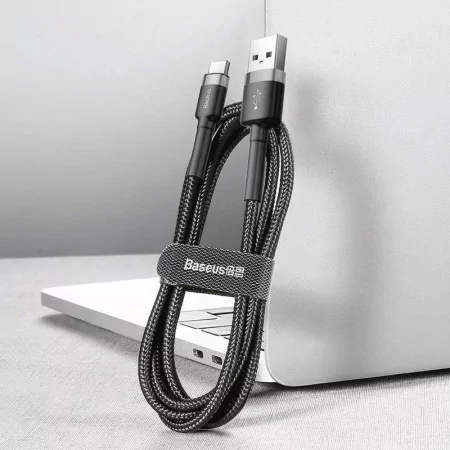 Cabo USB-A 2.0 / USB-C Baseus - 1M - Cinza/Preto|Baseus|6953156278202