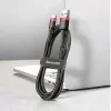 Cabo USB-A 2.0 / USB-C Baseus - 1M - Vermelho/Preto