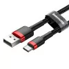 Cabo USB-A 2.0 / USB-C Baseus - 1M - Vermelho/Preto