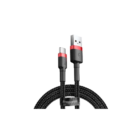 Cabo USB-A 2.0 / USB-C Baseus - 1M - Vermelho/Preto