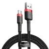 Cabo USB-A 2.0 / USB-C Baseus - 1M - Vermelho/Preto