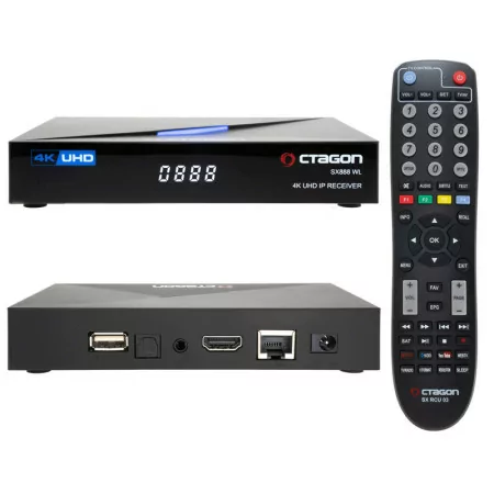Octagon SX888 V2 WL 5G - Linux E2 Dual OS - Wi-Fi 5G - 4K IPTV