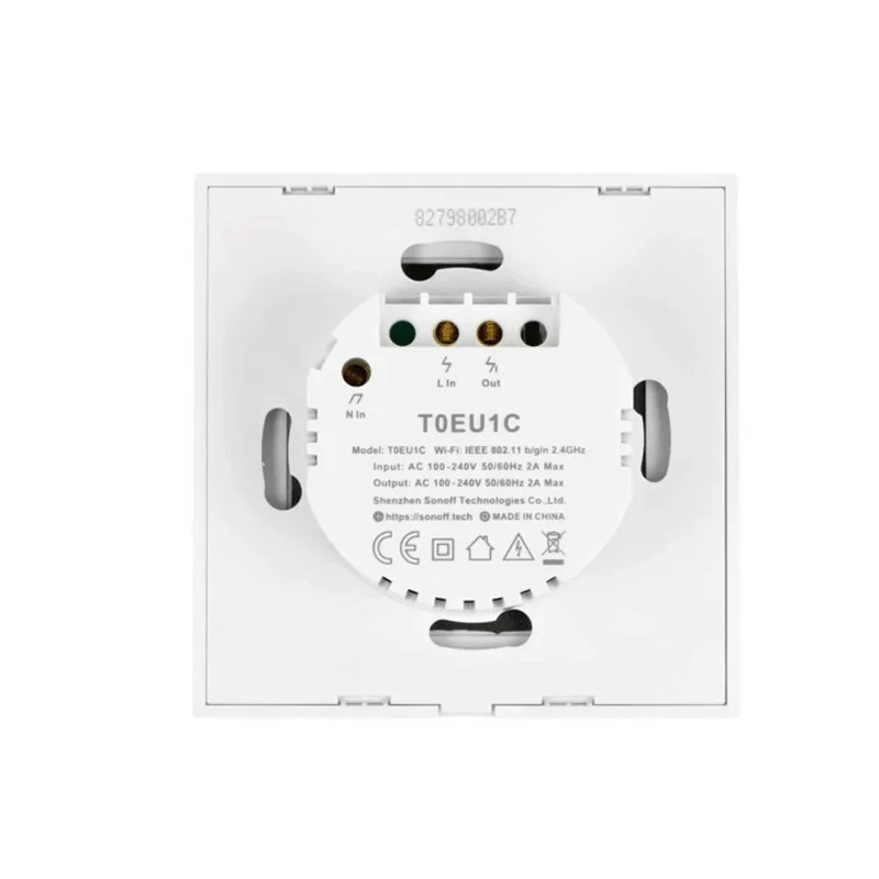 Interruptor Inteligente Wi-Fi Sonoff - T0EU1C-TX - 1 Zona Touch - Branco