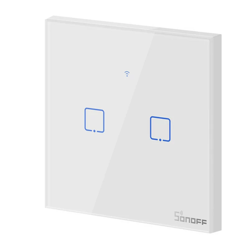 Sonoff Wi-Fi Smart Switch - T0EU2C-TX - 2 Touch Zone - White