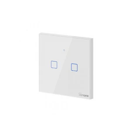 Interruptor Inteligente Wi-Fi RF Sonoff - T1EU2C-TX - 2 Zona Touch - Branco