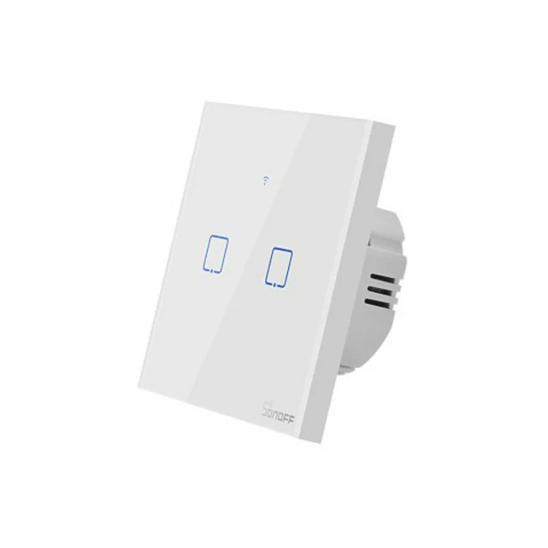 Interruptor Inteligente Wi-Fi RF Sonoff - T1EU2C-TX - 2 Zona Touch - Branco